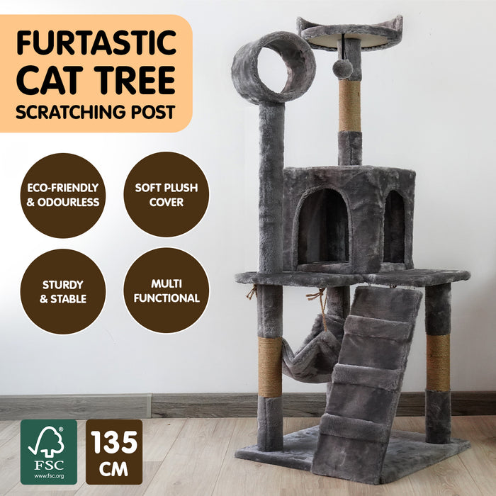 Furtastic 135cm Cat Tree Scratching Post