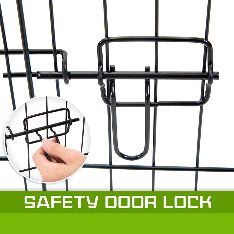 Paw Mate Pet Playpen 8 Panel Foldable Dog Cage + Cover