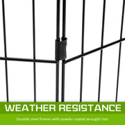 Paw Mate Pet Playpen 8 Panel Foldable Dog Cage + Cover