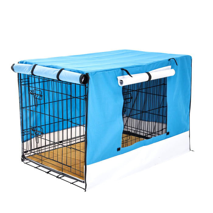 Paw Mate Wire Dog Cage Crate with Tray + Cushion Mat + Cover Combo