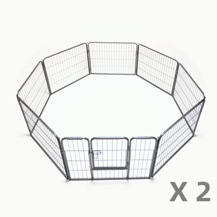 YES4PETS 2 X 8 Panel 60 cm Heavy Duty Pet Dog Puppy Cat Rabbit Exercise Playpen Fence