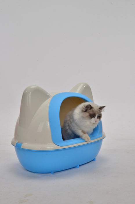 YES4PETS Large Hooded Cat Toilet Litter Box Tray House With Scoop