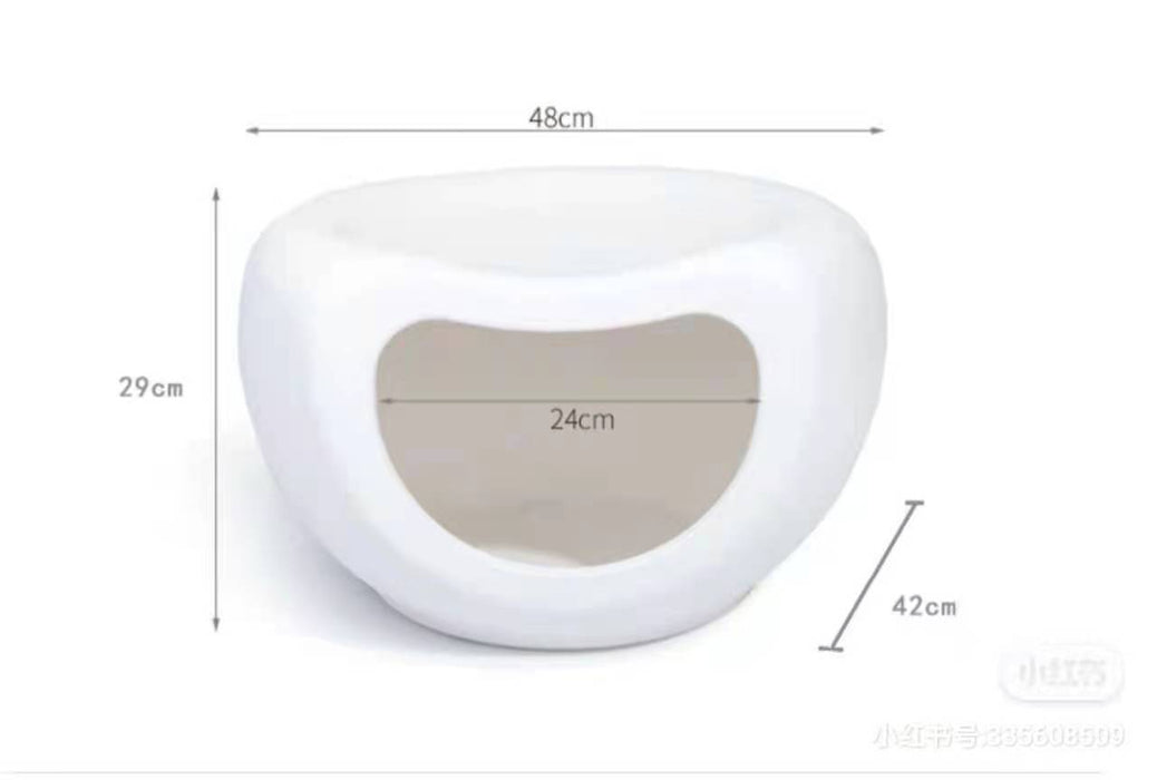 YES4PETS Cat Kitten Bed Cave Small Dog House Kennel Plastic Pet Pod Bedding Igloo White