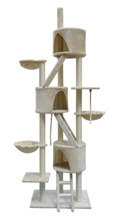 YES4PETS 244 cm XL Multi Level Cat Scratching Post Tree Scratcher Pole
