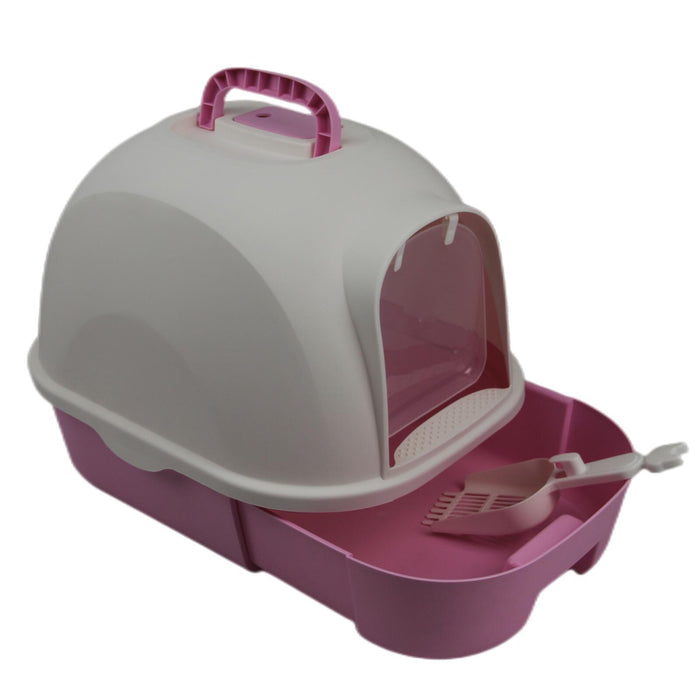 Large Hooded Cat Toilet Litter Box Tray House With Drawer and Scoop