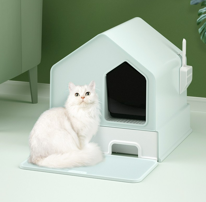 Petwiz Enclosed Cat Litter Box House