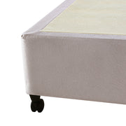 Mattress Base Ensemble Solid Wooden Slat with Removable Cover