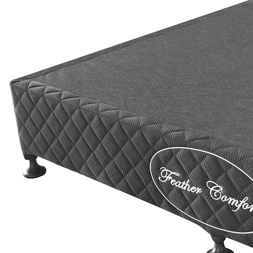 Mattress Base Ensemble Solid Wooden Slat with Removable Cover
