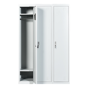 Three-Door Side by Side Office Gym Shed Storage Locker