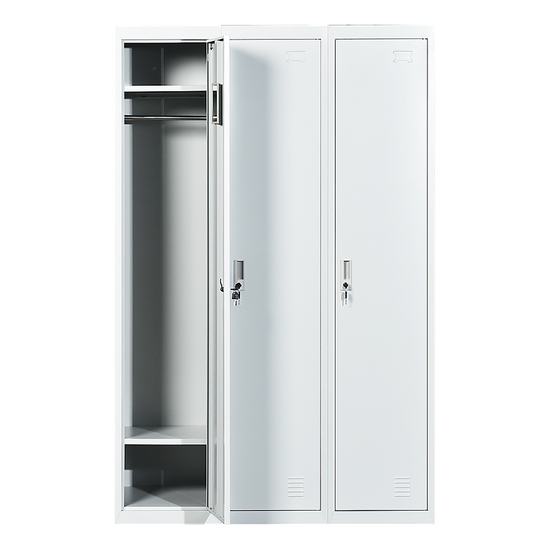 Three-Door Side by Side Office Gym Shed Storage Locker