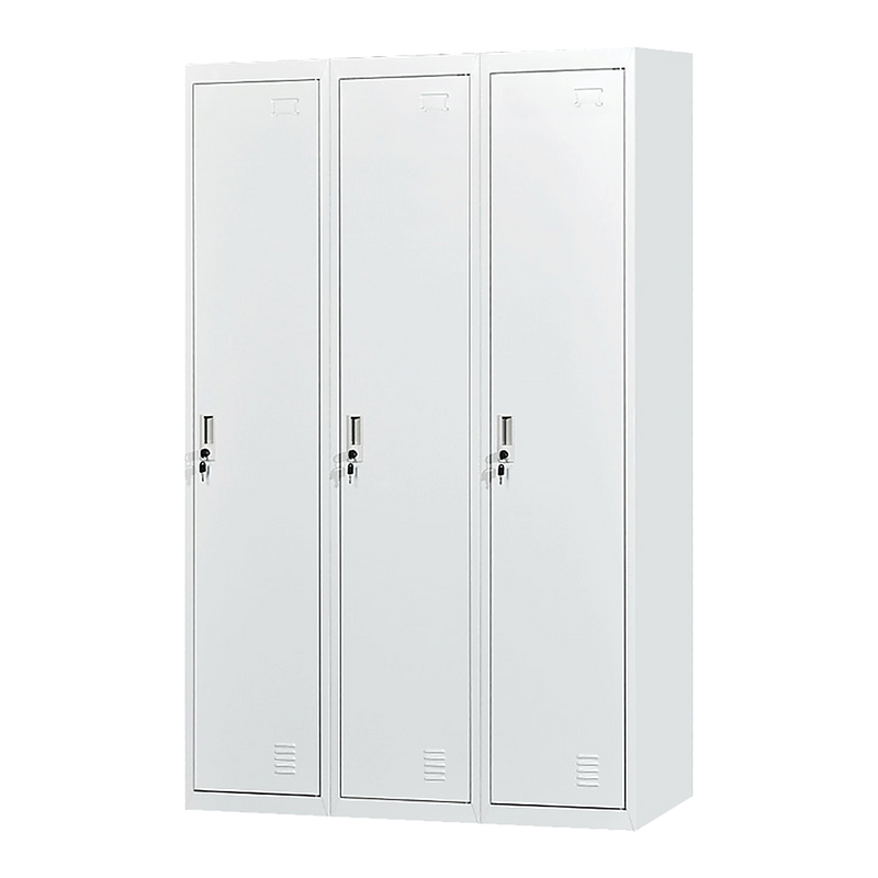 Three-Door Side by Side Office Gym Shed Storage Locker