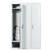 Three-Door Side by Side Office Gym Shed Storage Locker