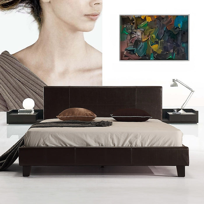 Queen PU Leather Bed Frame