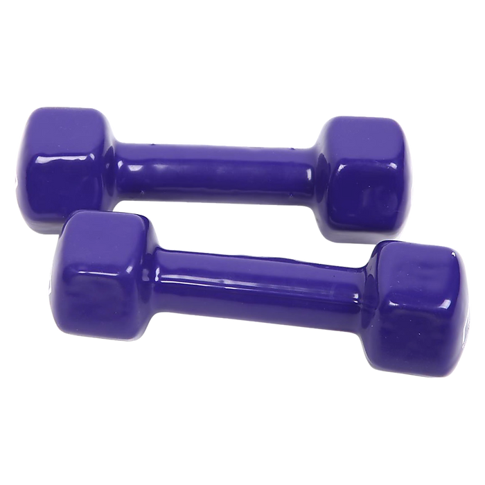 2kg Dumbbells Pair Pvc Hand Weights Rubber Coated