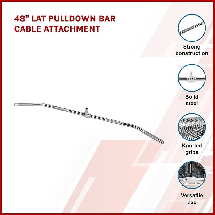 48" Lat Pulldown Bar Cable Attachment
