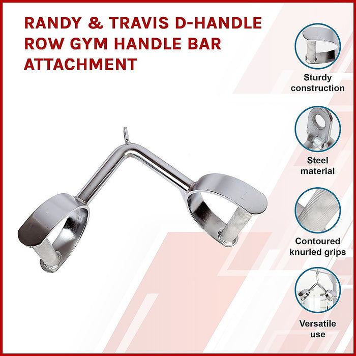Randy & Travis D-handle Row Gym Handle Bar Attachment