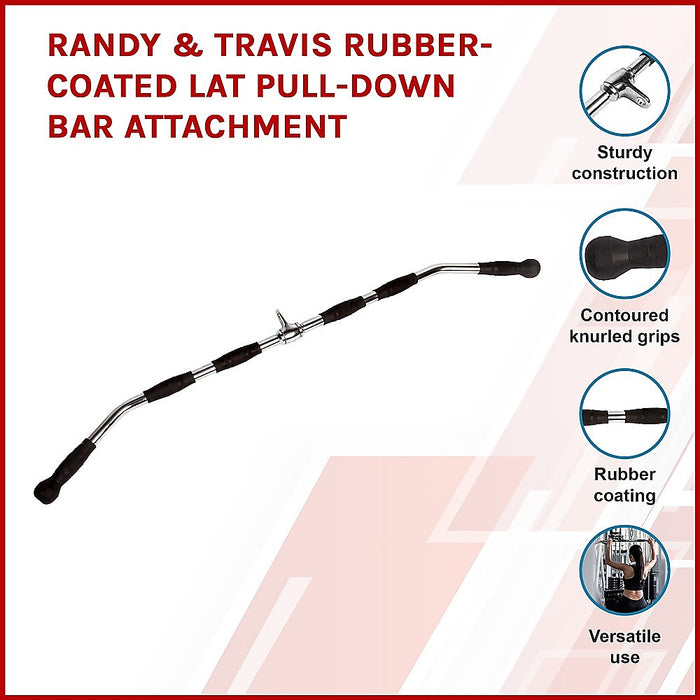 Randy & Travis Rubber-coated Lat Pull-down Bar Attachment