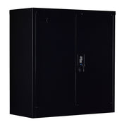 Two-Door Shelf Office Gym Filing Storage Locker Cabinet Safe- Black