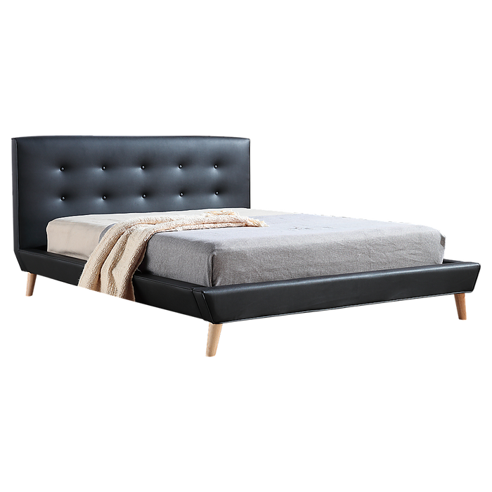 Double PU Leather Deluxe Bed Frame
