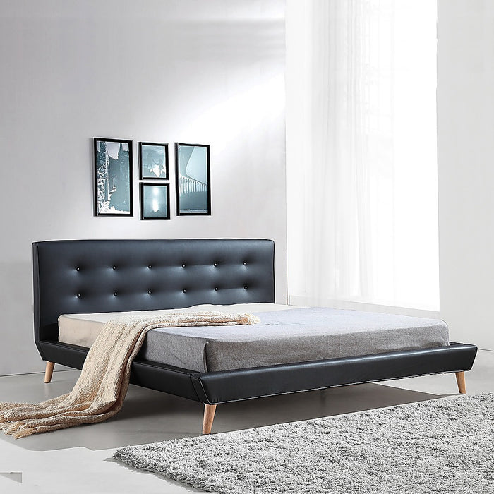 King PU Leather Deluxe Bed Frame