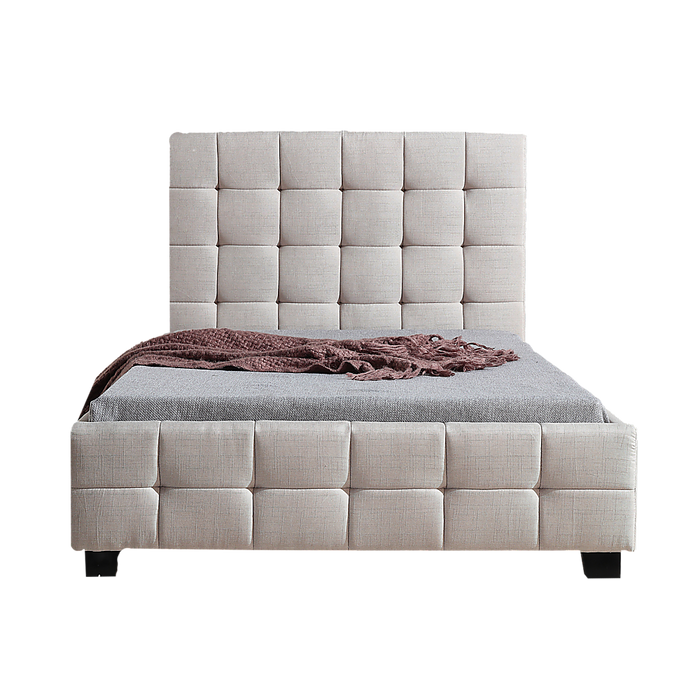 King Single Linen Fabric Deluxe Bed Frame