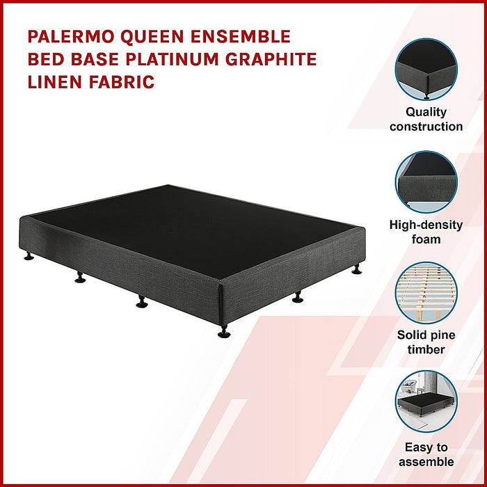 Palermo Queen Ensemble Bed Base Linen Fabric