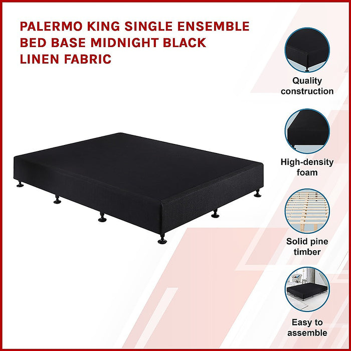 Palermo King Single Ensemble Bed Base Linen Fabric