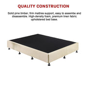 Palermo King Single Ensemble Bed Base Linen Fabric