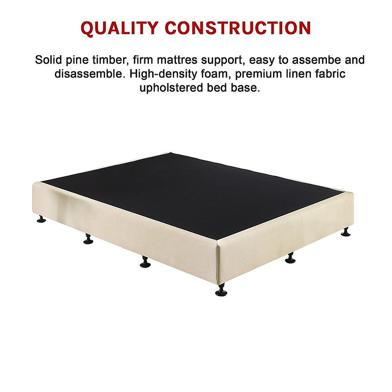 Palermo King Single Ensemble Bed Base Linen Fabric