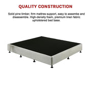 Palermo King Single Ensemble Bed Base Linen Fabric
