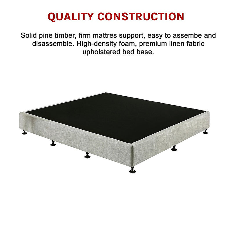 Palermo King Single Ensemble Bed Base Linen Fabric