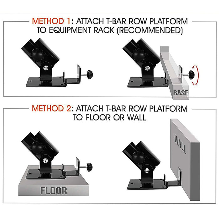 T Bar Row Landmine Platform 360° Swivel Fits 1", 2" Olympic Bars