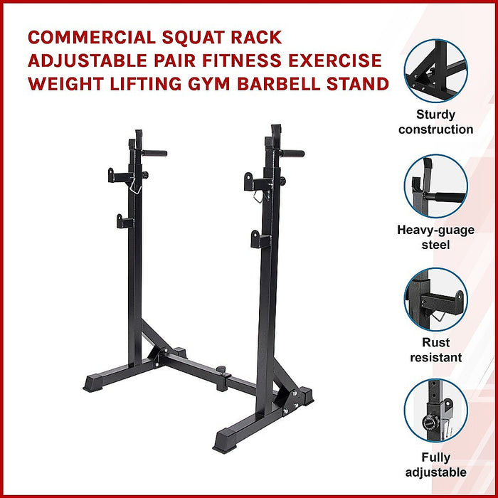 Adjustable Weight Lifting Gym Barbell Stand