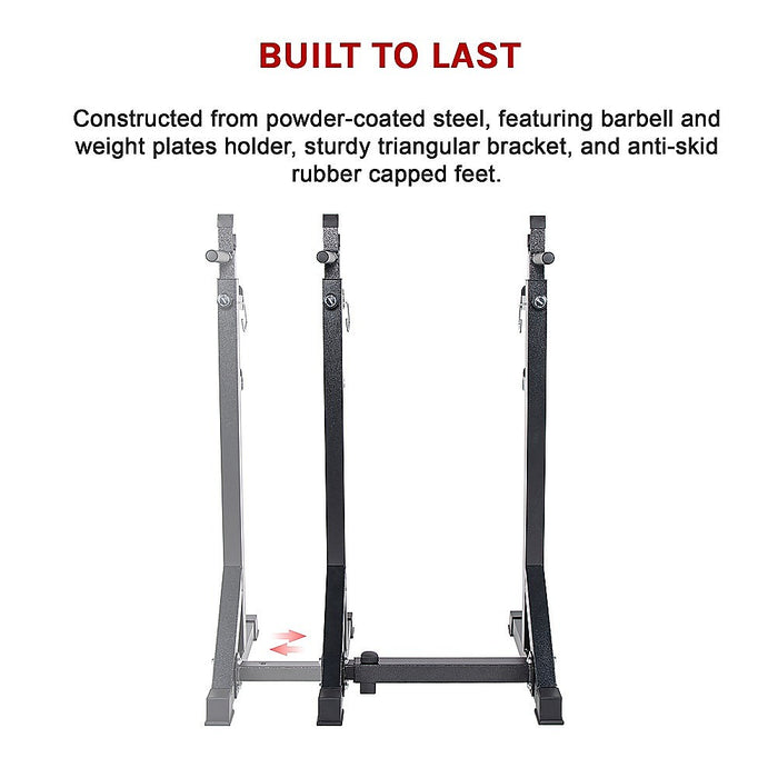 Adjustable Weight Lifting Gym Barbell Stand