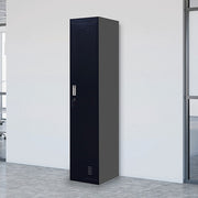 Standard Lock One-Door Office Gym Shed Clothing Locker Cabinet Black