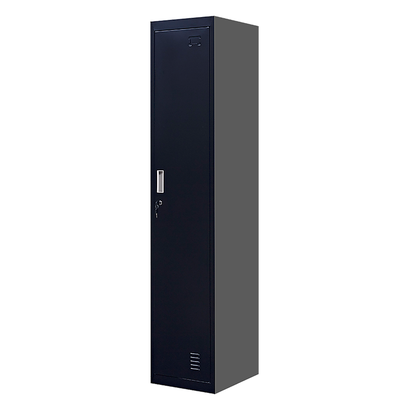Standard Lock One-Door Office Gym Shed Clothing Locker Cabinet Black