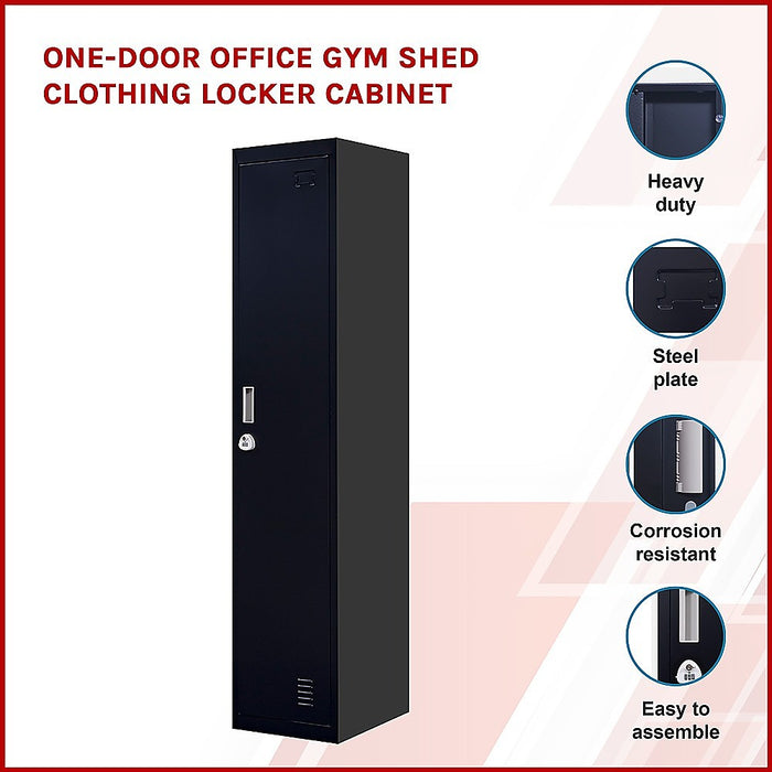 3-Digit Combination Lock One-Door Office Gym Shed Clothing Locker Cabinet