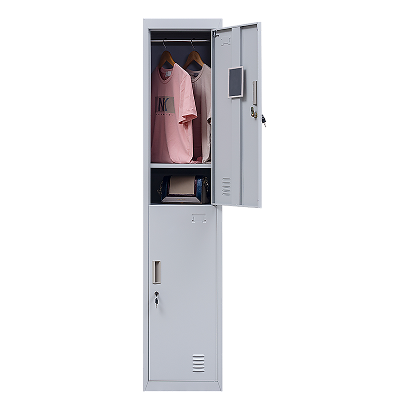 Standard Lock 2-Door Vertical Locker for Office Gym Shed School Home Storage