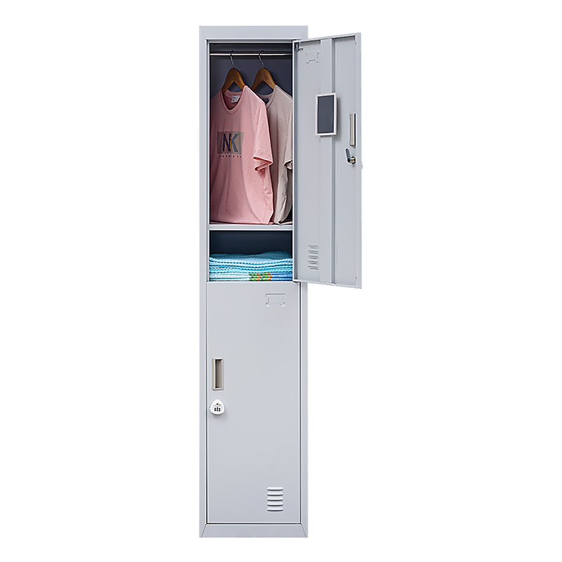 3-Digit Combination Lock 2-Door Vertical Locker for Office Gym Shed School Home Storage