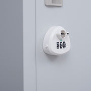 3-Digit Combination Lock 2-Door Vertical Locker for Office Gym Shed School Home Storage