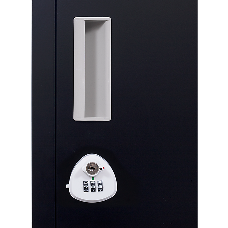 3-Digit Combination Lock 2-Door Vertical Locker for Office Gym Shed School Home Storage