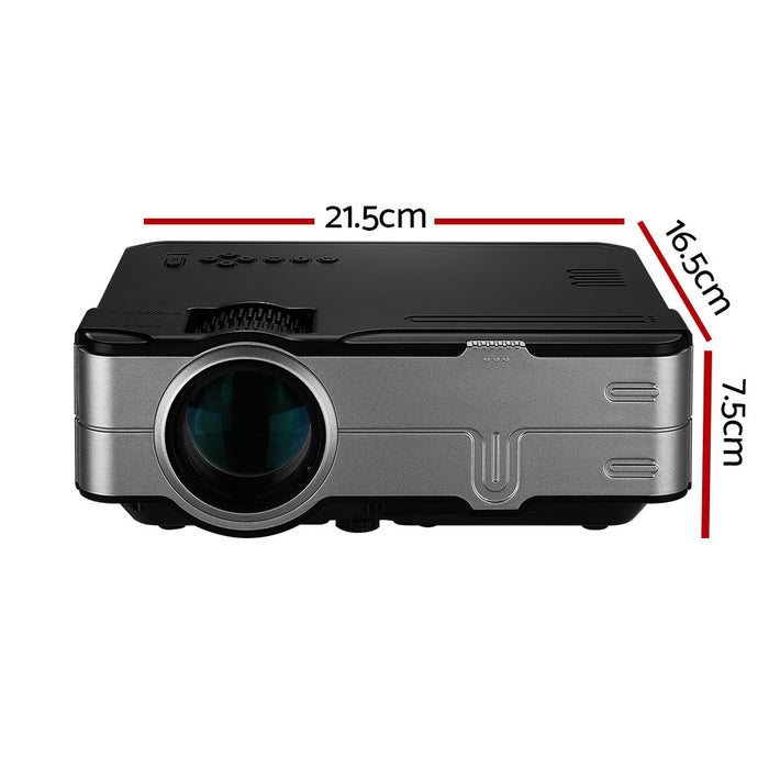 Devanti Mini Video Projector Portable HD 1080P 1200 Lumens Home Theater USB VGA