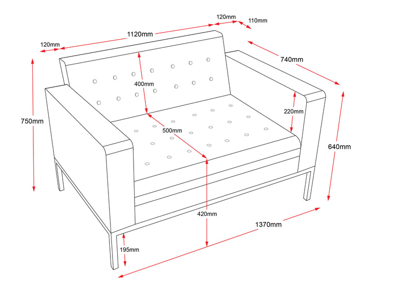 Rapidline Elegant Reception Two Seater Lounge