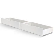 Artiss 2x Storage Drawers Trundle for Single Wooden Bed Frame Base Timber White