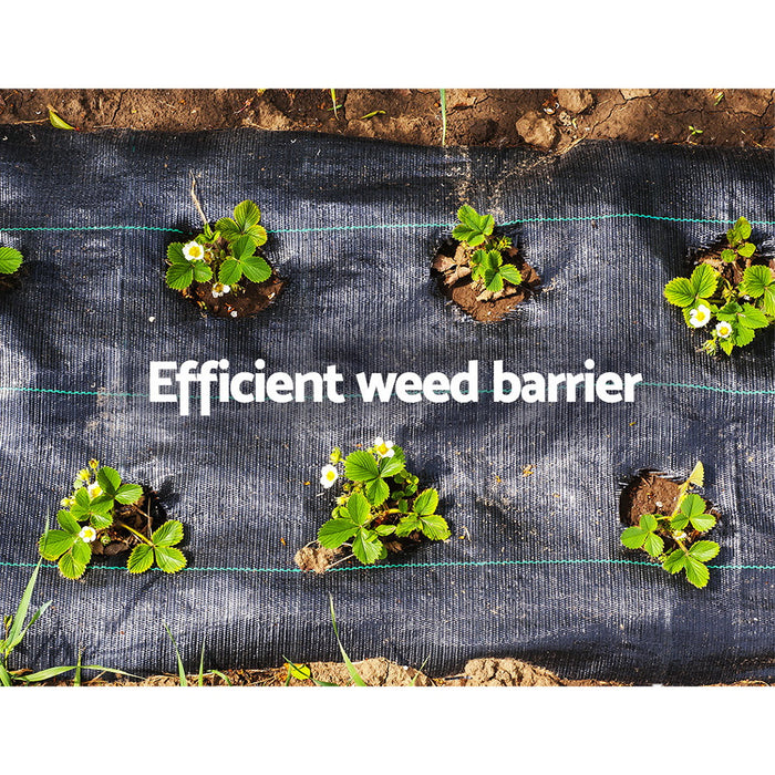 Instahut Weedmat Weed Control Mat Woven Fabric Gardening Plant