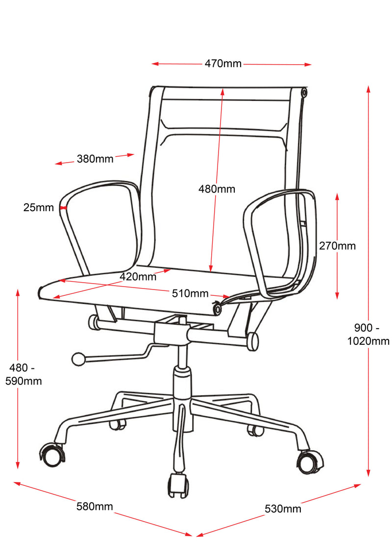 Rapidline Boardroom or Meeting Mesh Chair