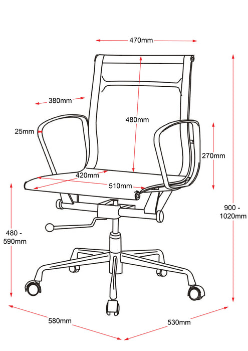 Boardroom or Meeting Mesh Chair