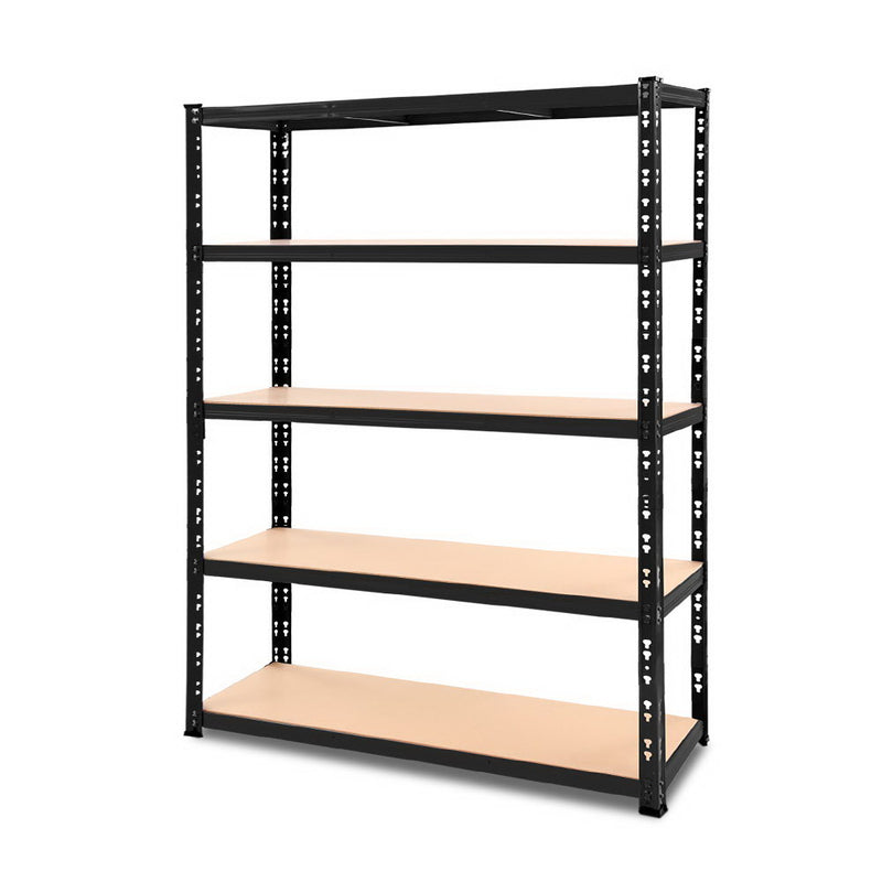 Giantz 1.8M Warehouse Racking Shelving Storage Shelf Garage Shelves Rack Steel Matt Black