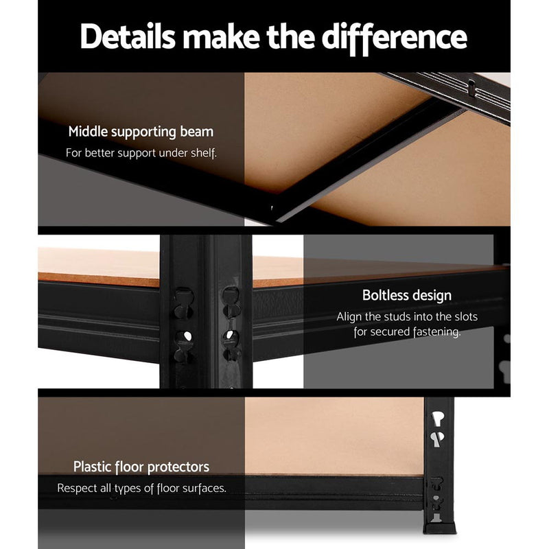 Giantz 1.8M Warehouse Racking Shelving Storage Shelf Garage Shelves Rack Steel