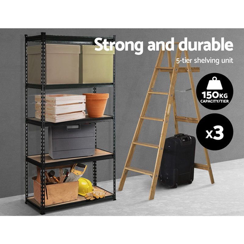 5 Shelves Steel Warehouse Shelving Racking Garage Storage Rack